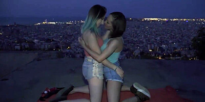 Wild Spanish Lesbians In Hot Public Outdoor Fuck