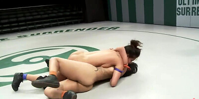 Isis Love And Dragon Lily - Isis Destroyed On The Mat! Dragon Makes Her Cum Blast From The Past