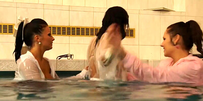 Secret Smokers Extinguished By A Dip In The Pool With Tea And Zuzana Z - Alyssia Loop And Zuzana Zeleznovova