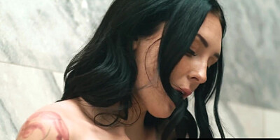 ADULT TIME Charlotte Sins CAUGHT Riding Dildo In Shower Uses Her Roomie s Cock To Finish The Job