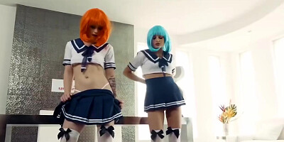 Scarlett Sage And Britney Blue - Lewd And Lesbo Heart-stoppi