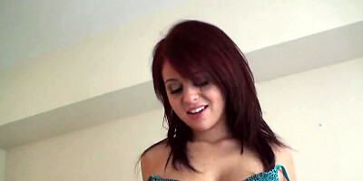 Chick with red hair needs a proper fuck before going to college