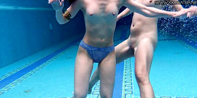 Hot smut with fairly Lady Dee and Lizi Vogue from Underwater Show