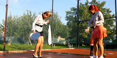 Rachel Evans In Pissed Off Wetlook Badminton Bunnies - Mischelle