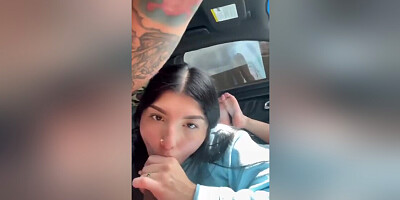 Asian Girlfriend Shows Her Hot Feet While Sucking My Huge Dick In The