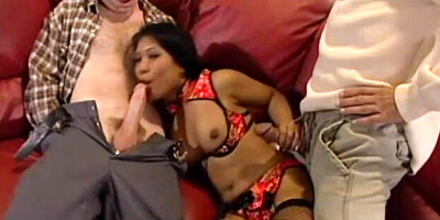 Asian brunette Lyla Lei definitely likes double penetration