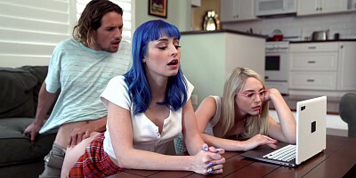 Step Bro Are You Wet Right Now?! Can I Put A Finger In There? With Jewelz Blu And Lily Larimar