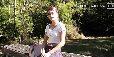 Baby girl's small tits scene