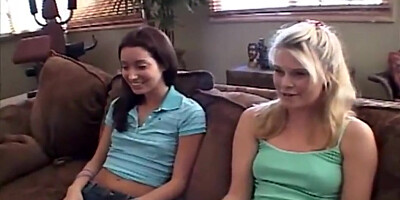 Sexy teen lesbians finger fuck and tease