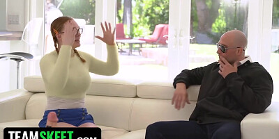 Slutty Brunette Cant Wait To Ride Jeffs Rocket And Send Him Into Space With Her Tight Juicy Pussy