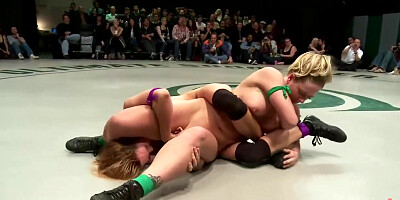 Rd2: Team Purple Opens Up A Can Of Whipass & Destroys The Green Team Taking The Lead By Over 100pts With Holly Heart, Isis Love And Audrey Rose