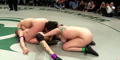 Rd2: Team Purple Opens Up A Can Of Whipass & Destroys The Green Team Taking The Lead By Over 100pts With Holly Heart, Isis Love And Audrey Rose