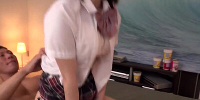 Fantastic Japanese teenager Saori Maeda blows minds with super-naughty Asian blowjob - JAV XXX!