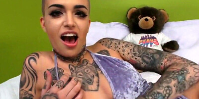 blowjob hardcore anal creampie for inked slut leigh raven
