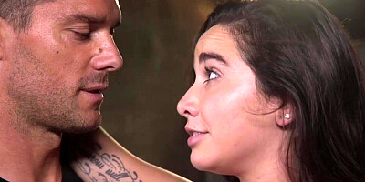Buxom brunette Karlee Grey submits entirely