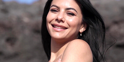 Pure Spanish babe reveals her hot boobs