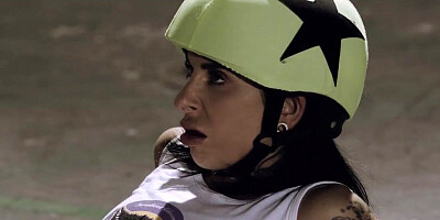 Pretty lesbian rubbing her pussy