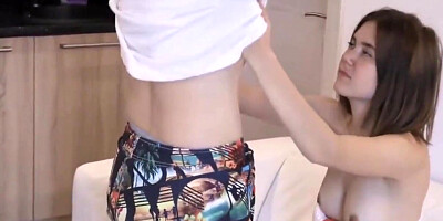 cumshot cute horny teen mette rides big cock after sloppy deepthroat