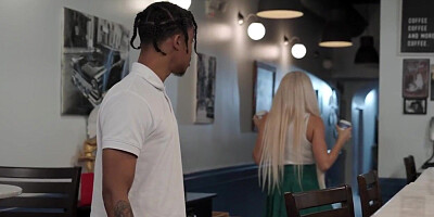 IR babes BBC fucked in public 3some by short guy till facial