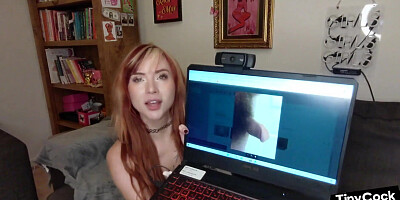 SPH solo tattooed babe talks dirty and humiliates smallcocks