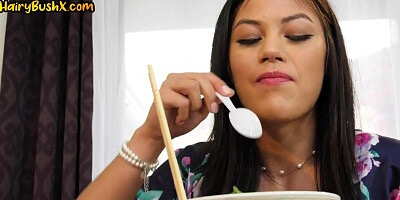 Hairy bitch drilled by nice male dick in wet pussy hole