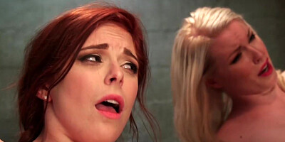 Lesbian agent spanks smugglers