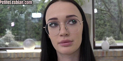 Dyke petite slut seduces dirty lez b4 fingering pussies