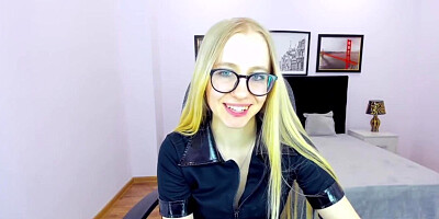 Small tits amateur blonde beauty on webcam
