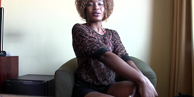 Horny big ass black babe riding cock