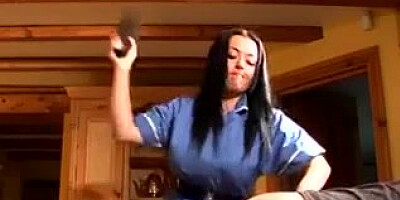English nurse Carol spanks patient