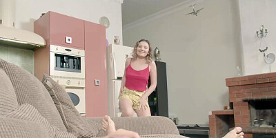Lovely teen creampied after hot anal sex with hung guy