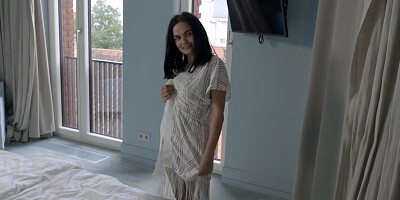 18 year old girl with amazing boobs and huge ass is riding