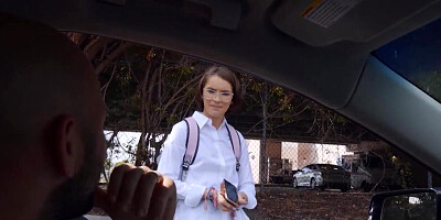 Natalie Porkman gets in car in the run-up to doing it