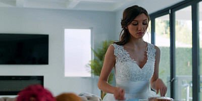 Wedding jitters were shattered with sex