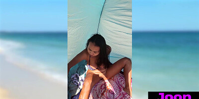 Hot day and solo action with sexy Asian