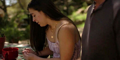 Pierce Paris Eats His Cousin Abbie Maley's Pussy On Family Trip