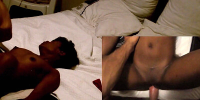 Naughty black teen sucking big dick