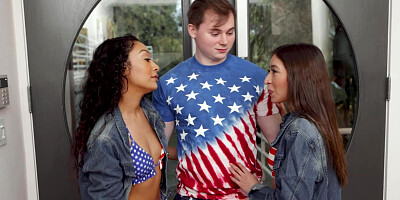 Amber caught SArah sucking Anthonys dick