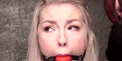 Blonde slave spreads legs for master and his sex toys