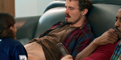 Their double handjob and blowjob