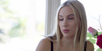 Petite blonde babe facesitting lesbian sorority leader