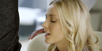 blowjob perfect blonde karla kush with 2 monster black cocks