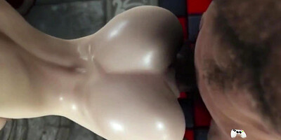 Monster Black Cock For Busty 3D MILF Sex