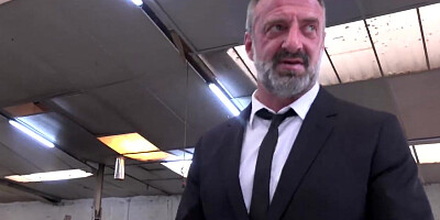 Charlie Rae gives blowjob and gets doggy