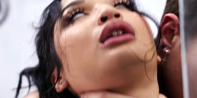 Cute inked 21yo nailed in bathroom by her passionate BF