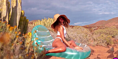Curly Latina MILF shows beautiful body