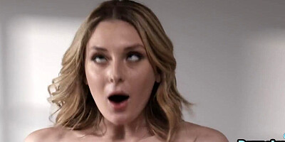 Cocksucking babysitter pussypounded in doggystyle by BF