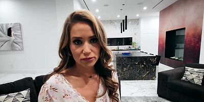 Athena sucks Allen off til he blows load