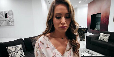 Athena sucks Allen off until he blows a huge load