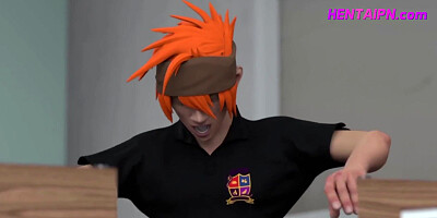 Horny Hentai Teacher Fucked by Student in Class